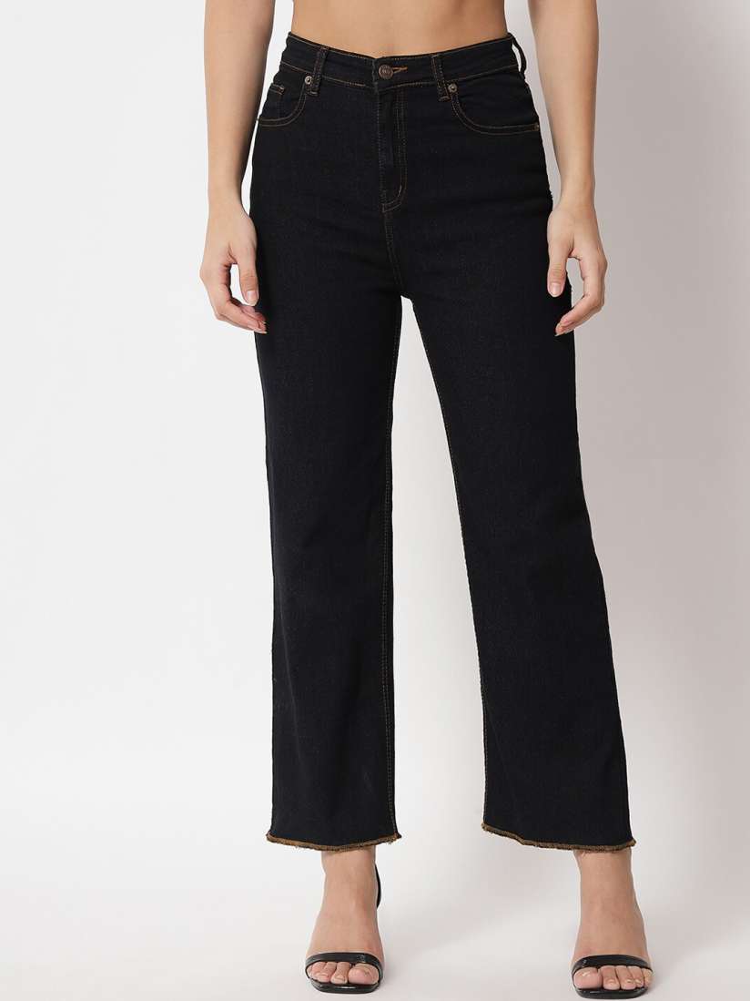 Black jeans on myntra top
