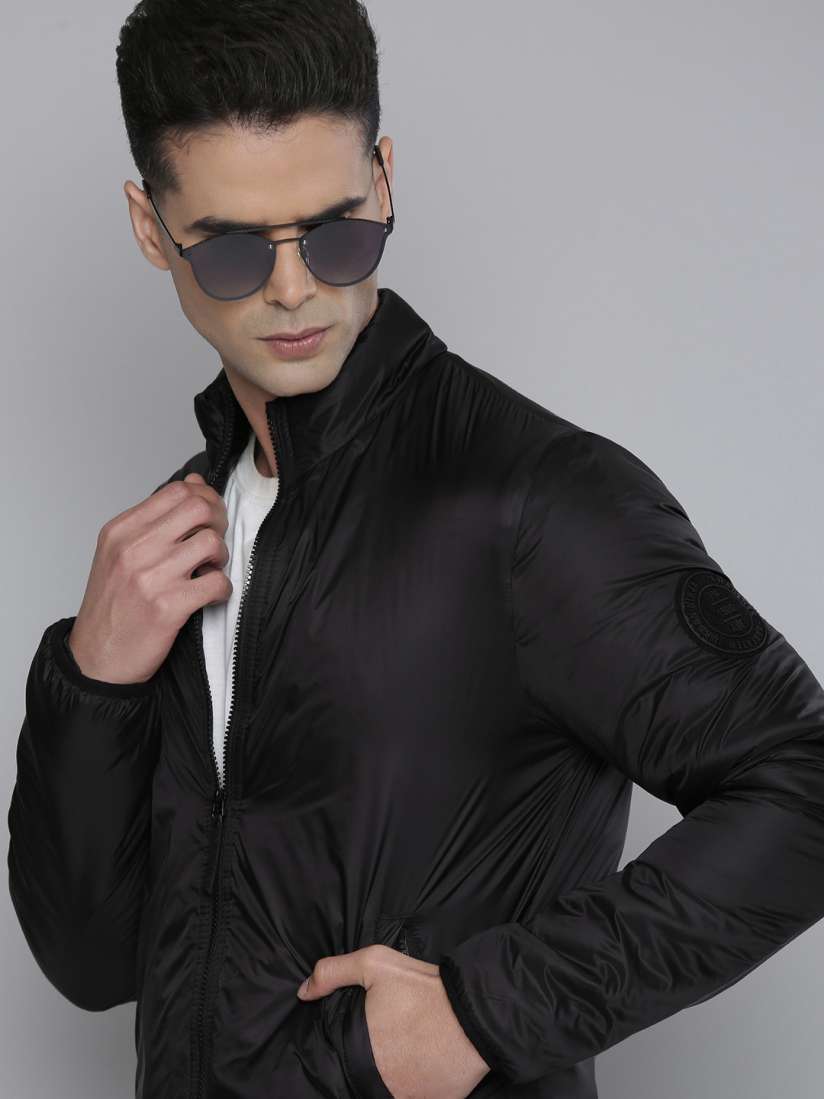 Buy Flying Machine Men Black Bomber Jacket Jackets for Men 19427444 Myntra