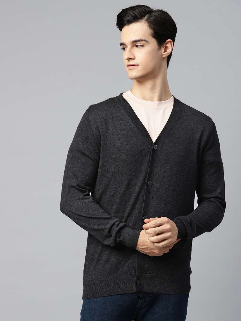 Buy Marks Spencer Merino Wool Cardigan Sweaters for Men 19432570 Myntra