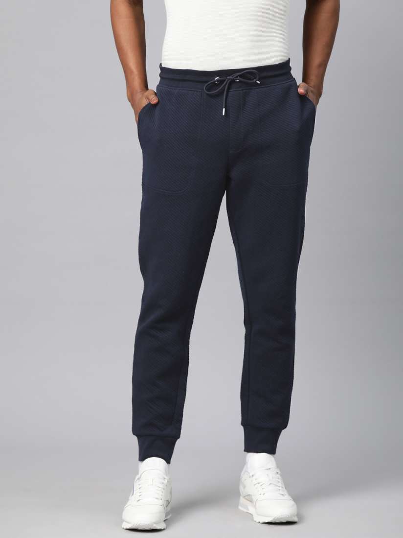 Buy Marks Spencer Men Self Striped Joggers Track Pants for Men 19433330 Myntra