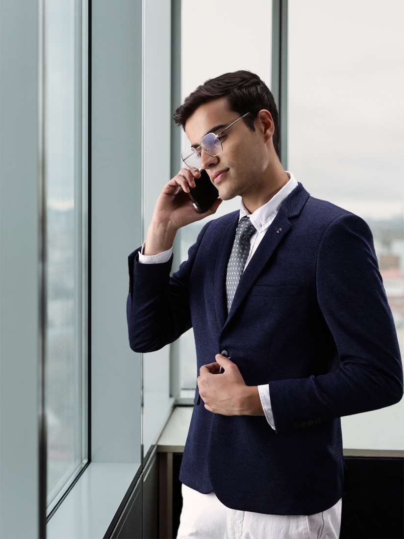 Van heusen blue blazer cheap