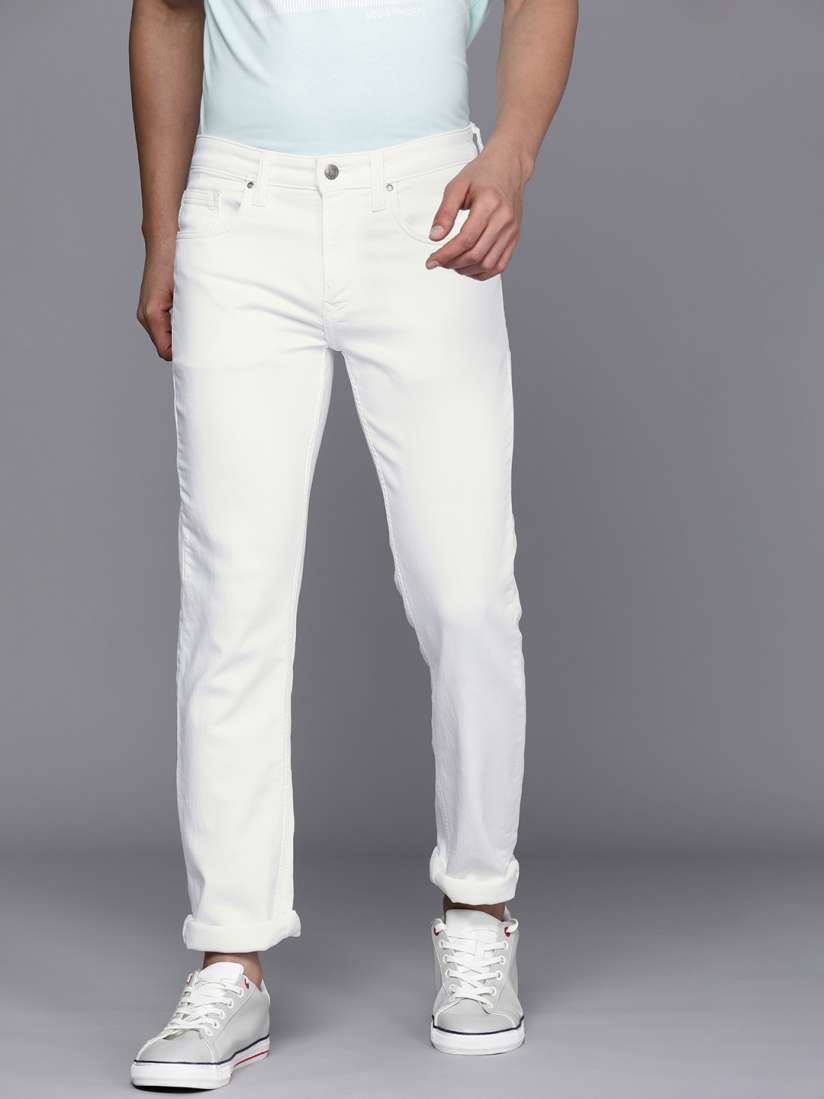 Buy Louis Philippe Jeans Men White Slim Fit Low Rise Stretchable Jeans Jeans for Men 19444668 Myntra