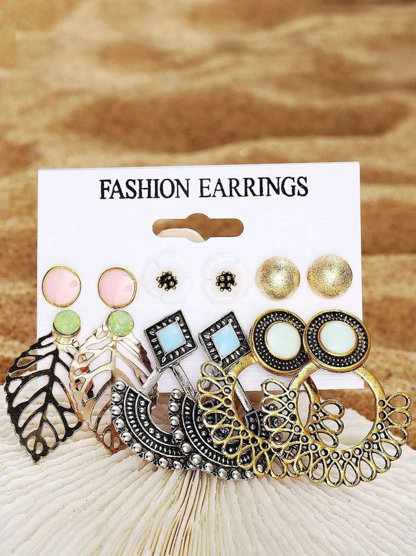 Buy Vembley Gold Toned Contemporary Studs Earrings Earrings for Women 19446672 Myntra