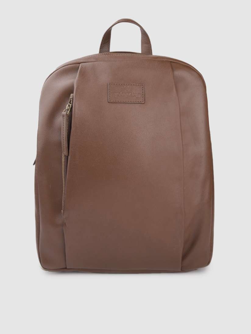 Buy Woodland Men Brown Solid Leather Backpack Backpacks for Men 19447650 Myntra