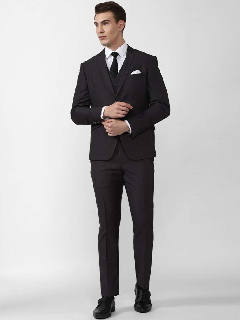 Buy V Dot Men Black Solid Slim Fit Single Breasted Formal Suit Suits for Men 19448462 Myntra