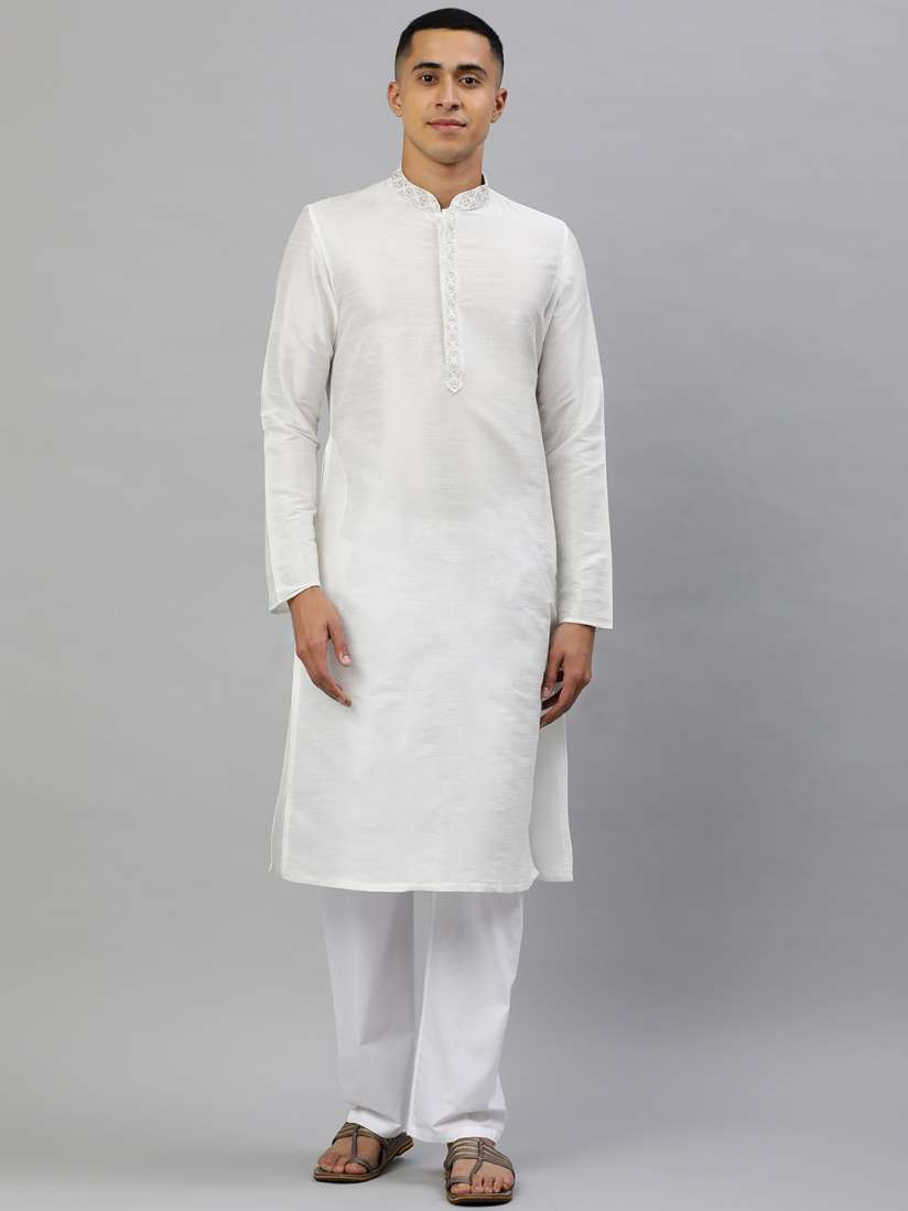 White solid straight kurta cheap