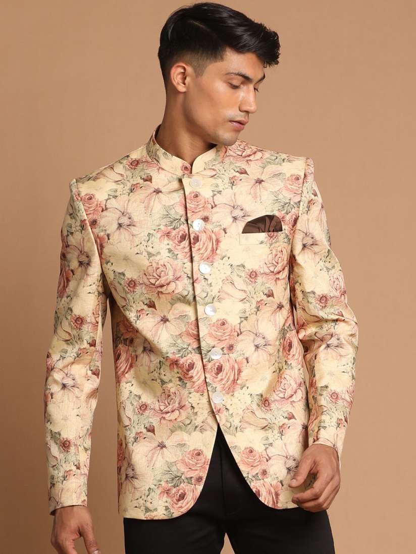 Printed jodhpuri blazer outlet