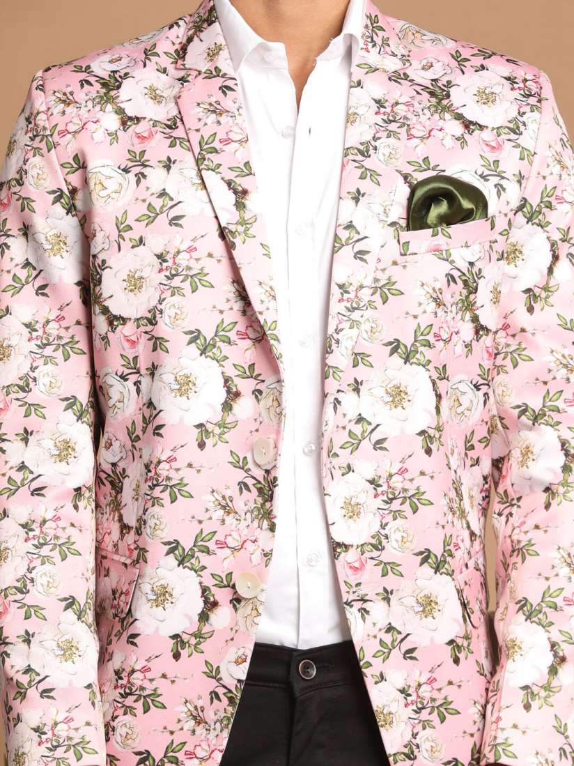 Pink floral blazer mens discount
