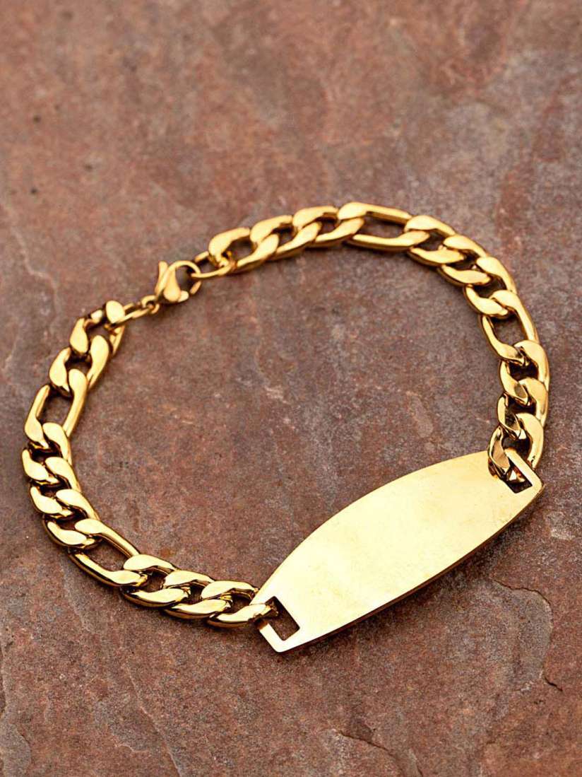 Buy Dare by Voylla Men Gold Bracelet Bracelet for Men 19454454 Myntra