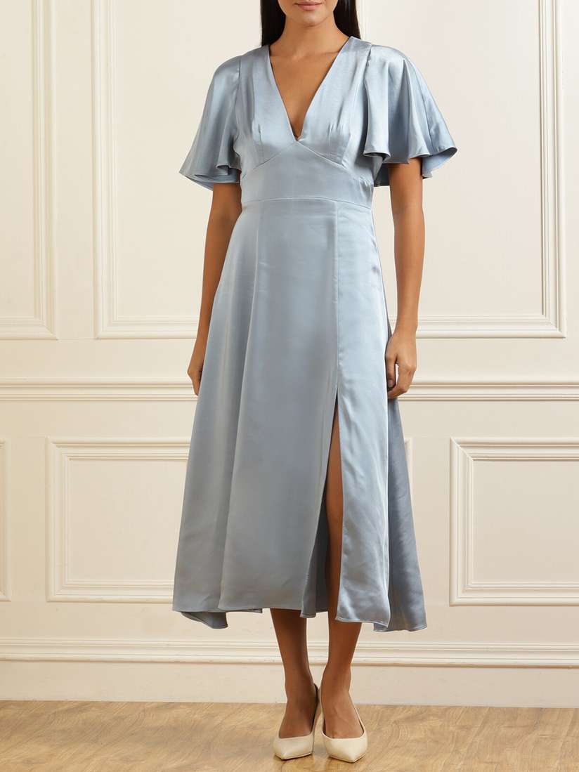 HOT ! Womens Dresses Ted Baker A Line Dress Ted Baker Women Blue A-Line Midi  Dress