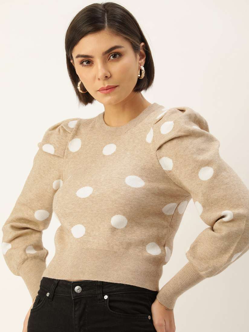 Buy FOREVER 21 Women Beige Printed Pullover Sweaters for Women 19458000 Myntra