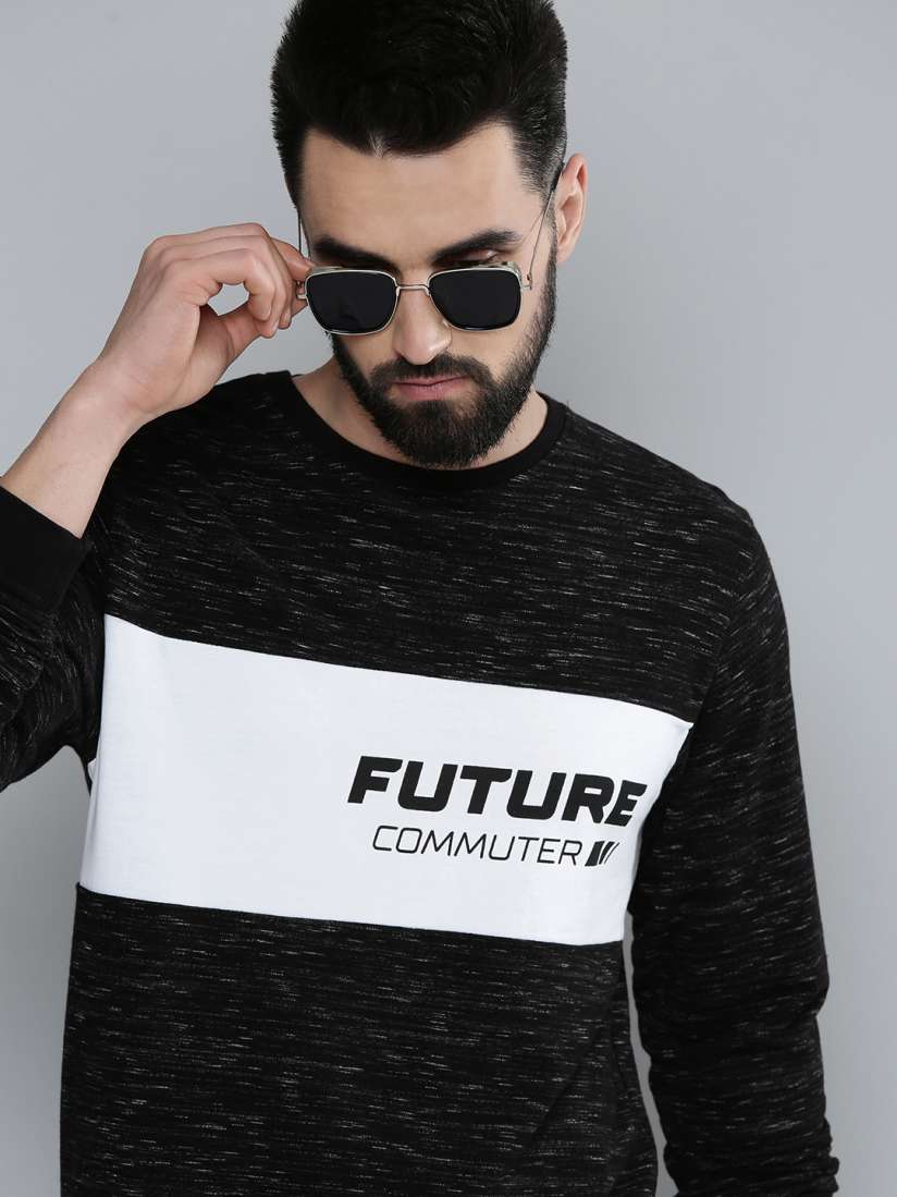 Buy Flying Machine Men Black White Printed Sweatshirt Sweatshirts for Men 19458646 Myntra