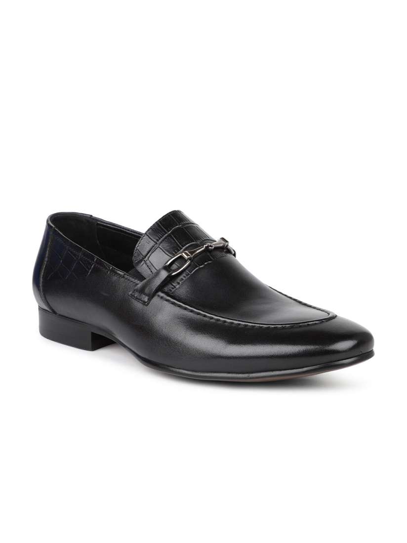 Buy ATESBER by Inc.5 Men Black Solid Leather Formal Slip On Shoes Formal Shoes for Men 19461988 Myntra