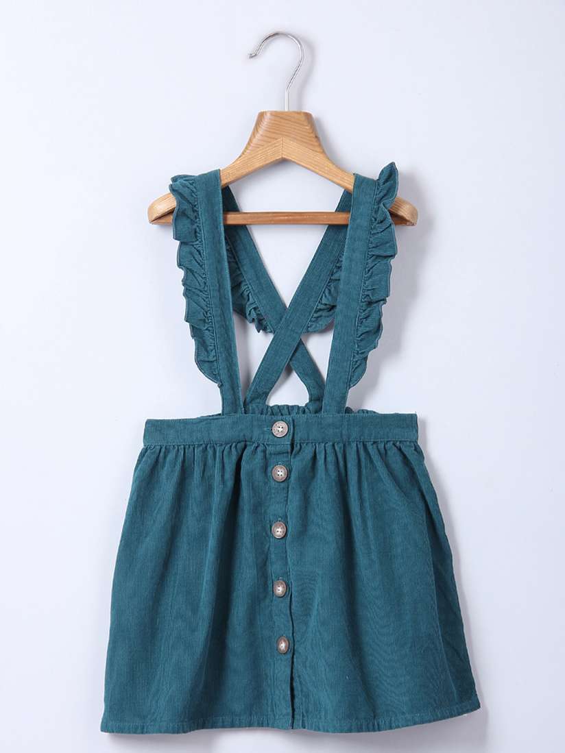 Buy Beebay Teal Pinafore Dress Dresses for Girls 19463302 Myntra