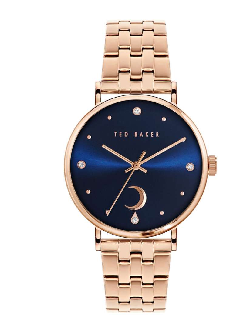 Buy Ted Baker Women Blue Embellished Dial Rose Gold Toned Stainless Steel Bracelet Style Straps Analogue Watch BKPPHF133 Watches for Women 19464624 Myntra