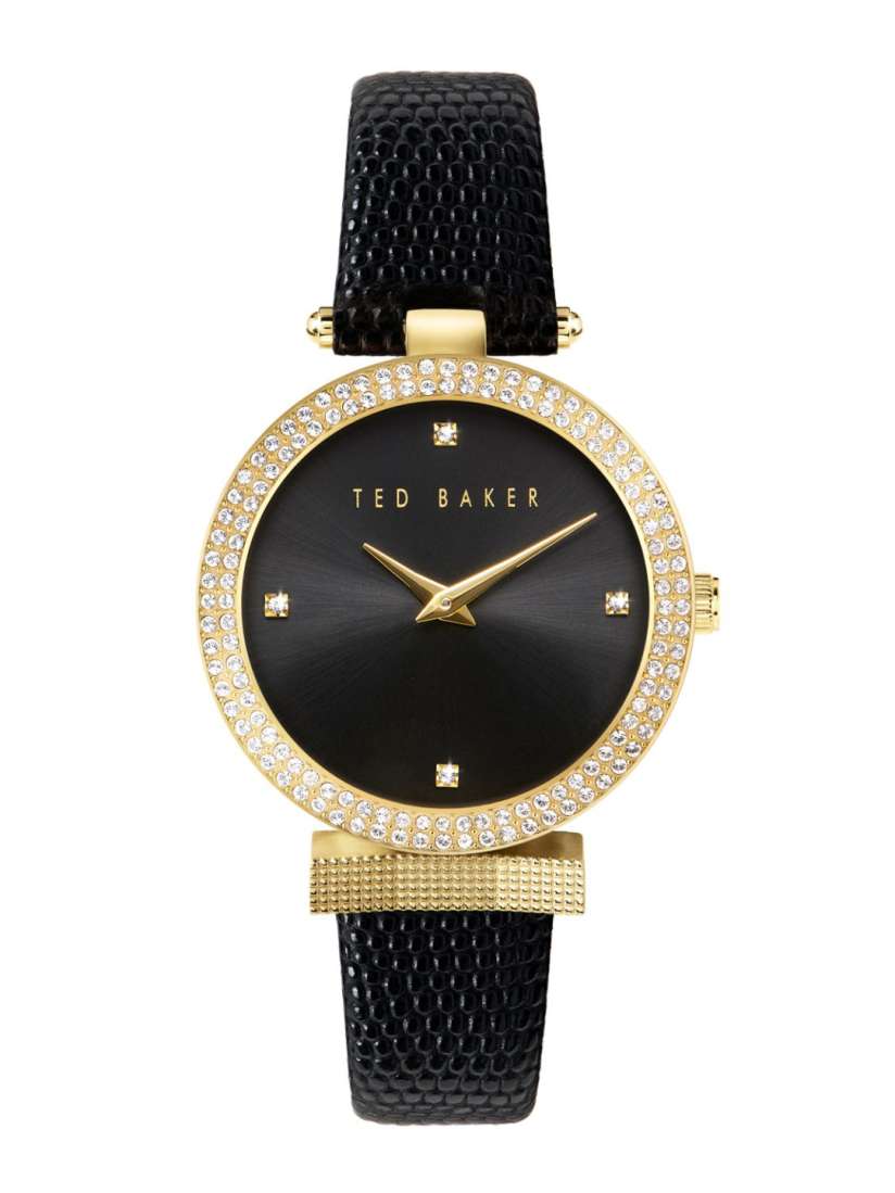 Buy Ted Baker Women Black Embellished Dial Black Leather Bracelet Style Straps Analogue Watch BKPBWS211 Watches for Women 19464668 Myntra
