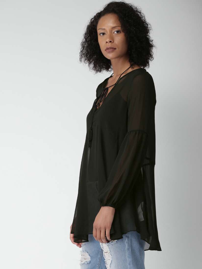 Sheer black top forever 21 sales