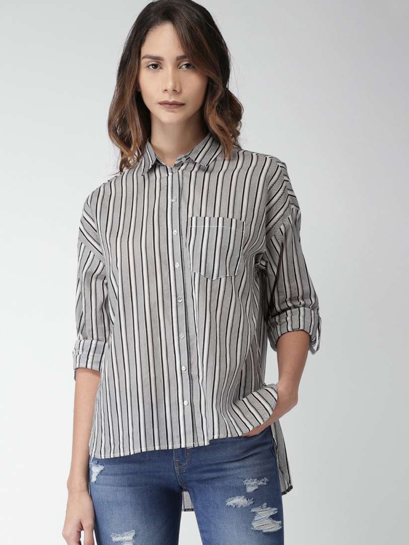 Forever 21 black and white striped shirt 2025