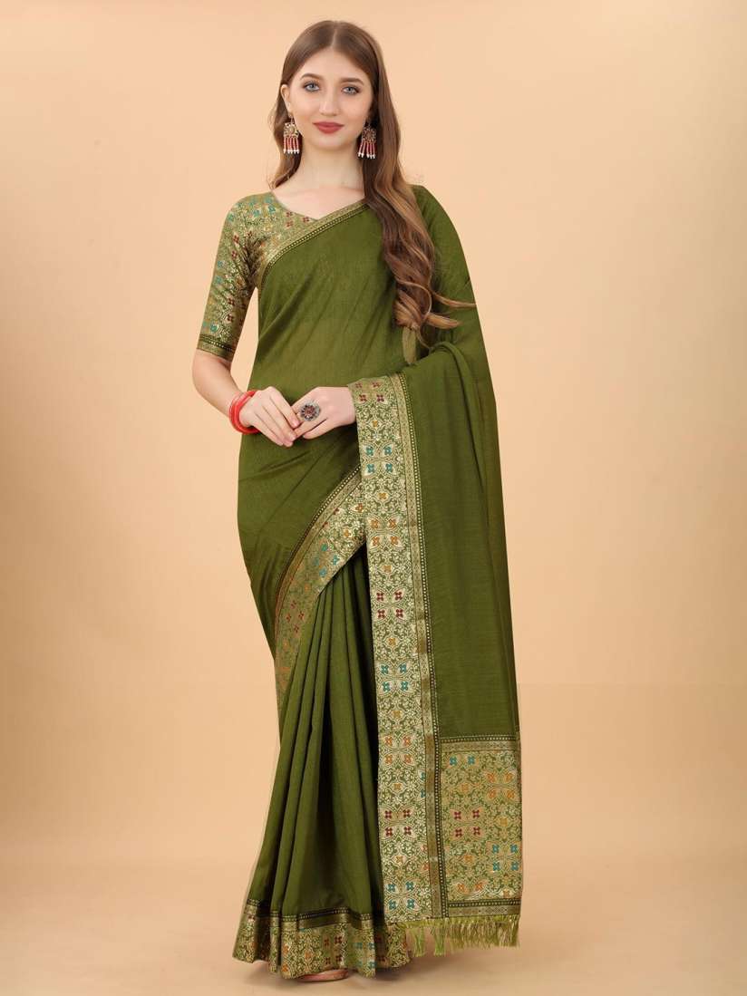 Buy Grubstaker Green Pure Silk Saree Sarees for Women 19467344 Myntra
