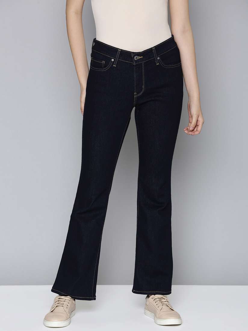 Denim 715 Bootcut Mid Rise 715 Boot Cut Women's Jeans Levis Navy