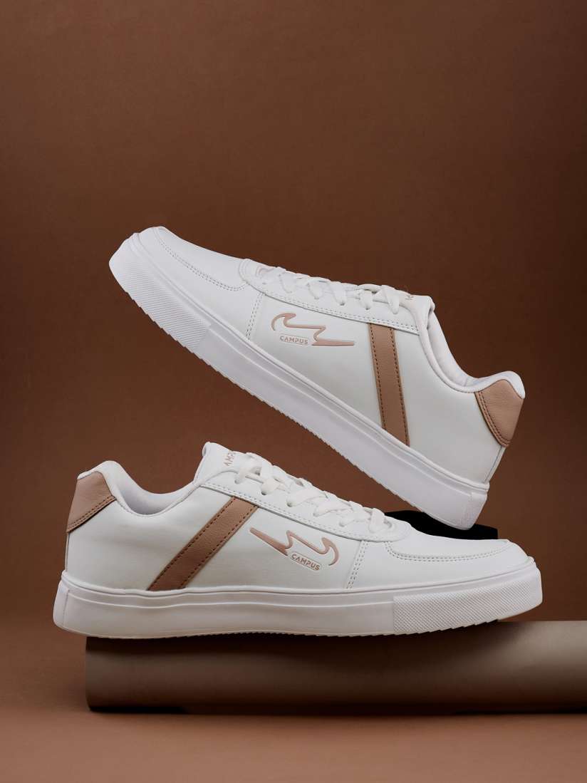 Buy Campus Men White Colourblocked PU Sneakers Casual Shoes for Men 19470546 Myntra