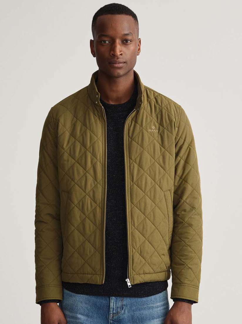 Buy GANT Men Green Checked Windcheater Quilted Jacket Jackets for Men 19478532 Myntra