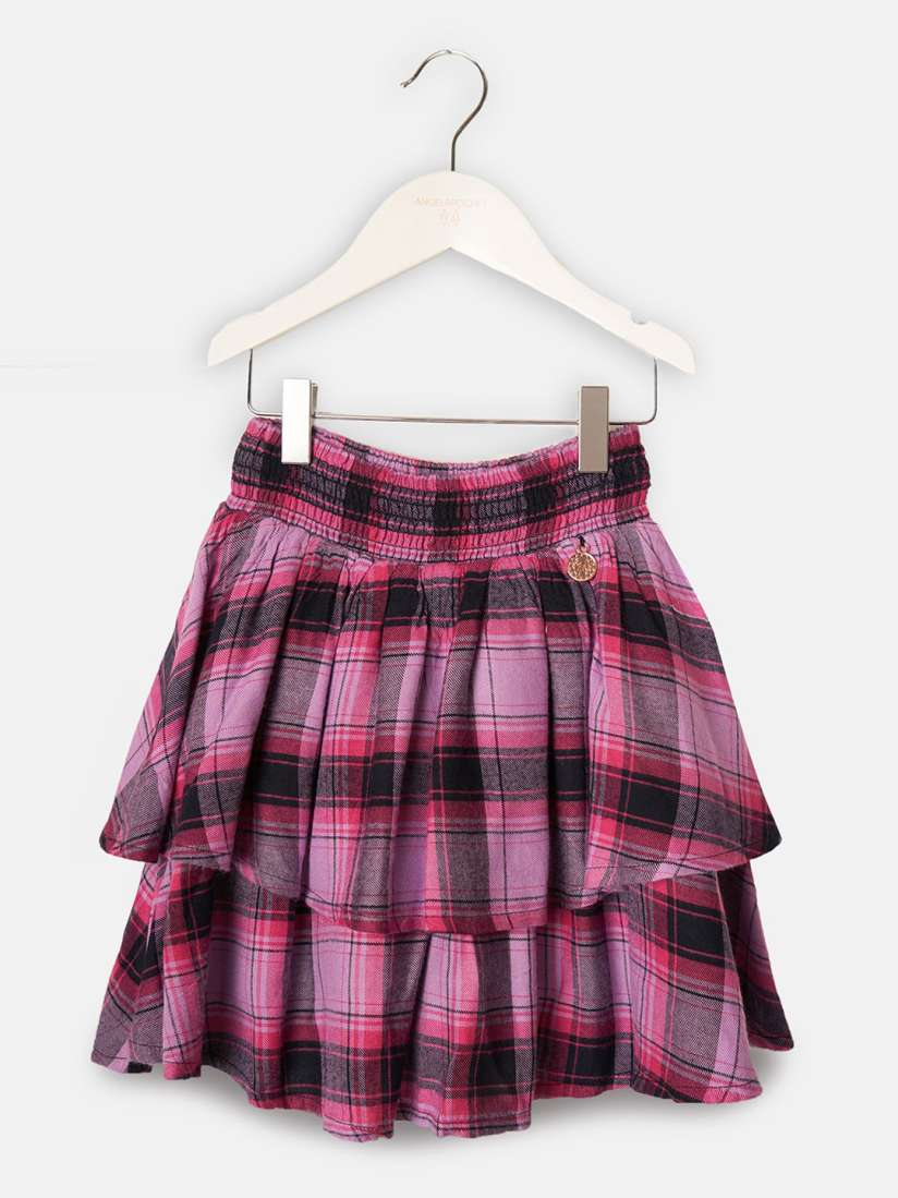 Buy Angel Rocket Girls Pink Black Checked Above Knee Length layered Skirt Skirts for Girls 19481738 Myntra