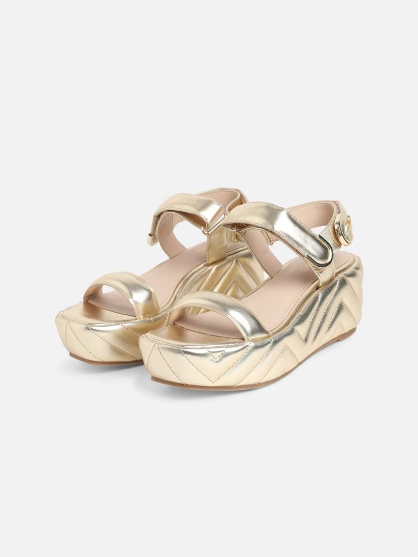 Aldo gold wedge sandals best sale