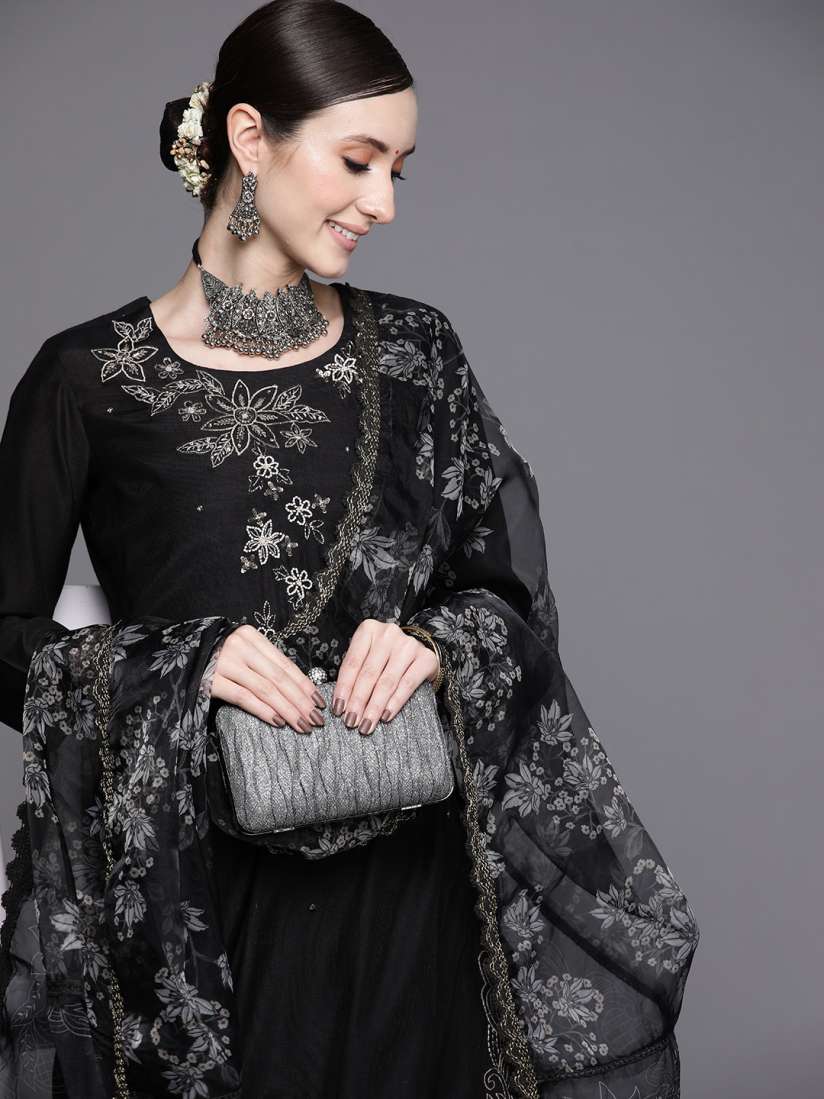 Myntra black kurta clearance