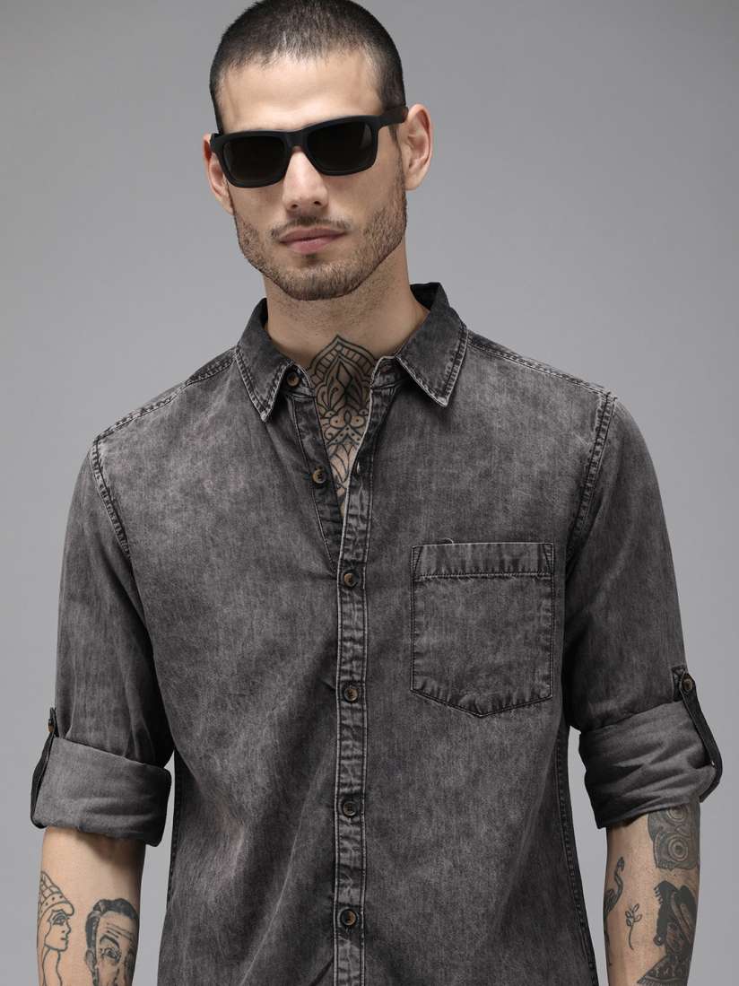 Jeans shirt myntra top
