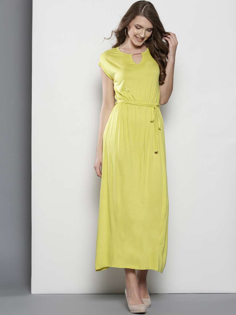 Buy DOROTHY PERKINS Petite Women Lime Green Solid Maxi Dress Dresses for Women 1950482 Myntra