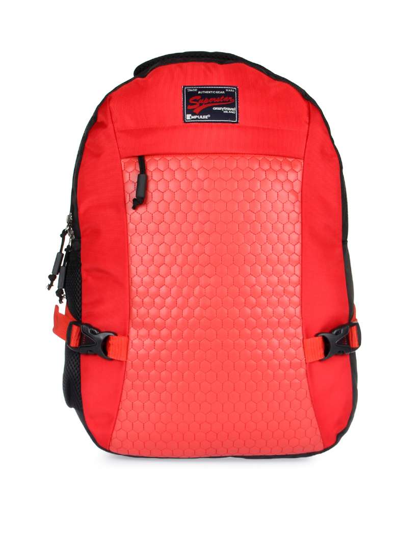 Red quilted backpack outlet