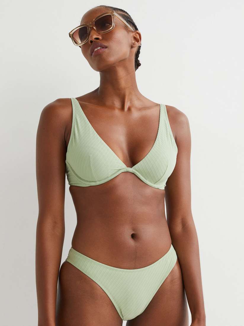 Buy H M Women Sage Green Solid Bikini Bottoms 0992720001 Swim Bottoms for Women 19508394 Myntra