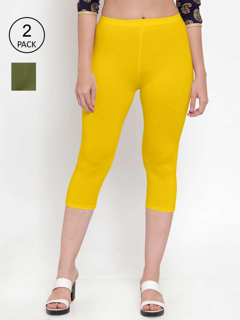 Yellow capris sale