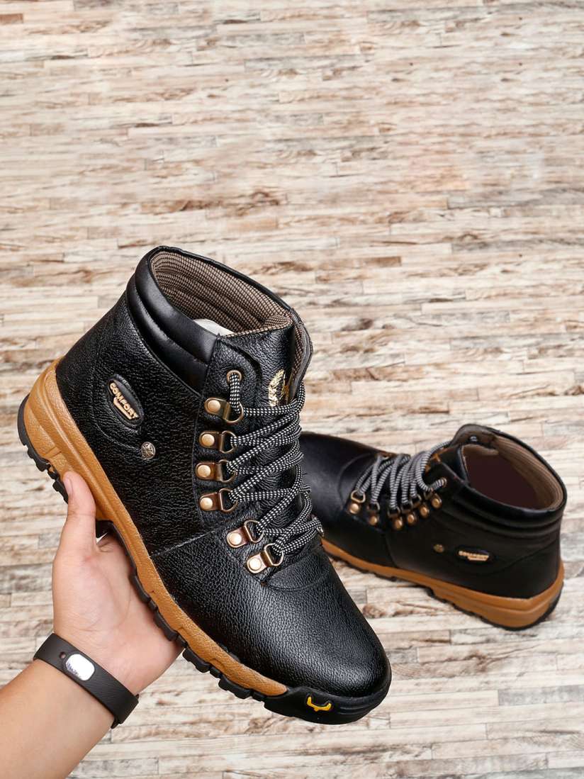 kraasa men's synthetic leather boots