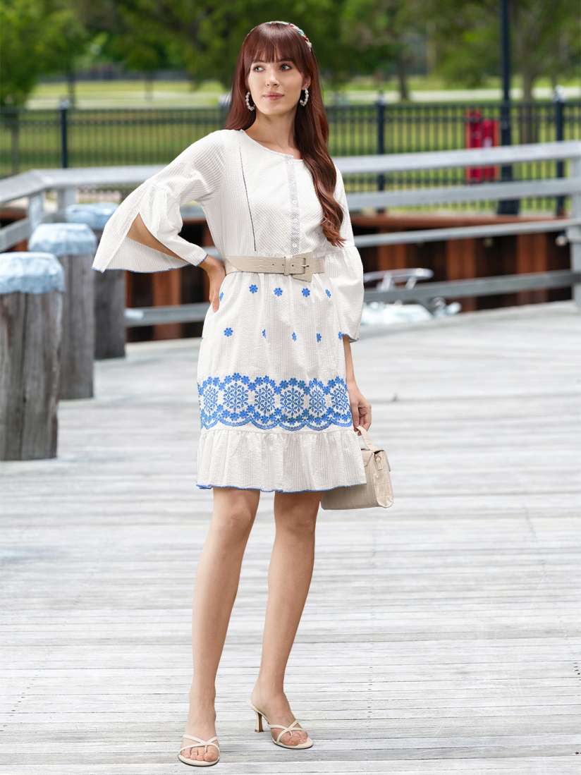 Global desi white dress clearance