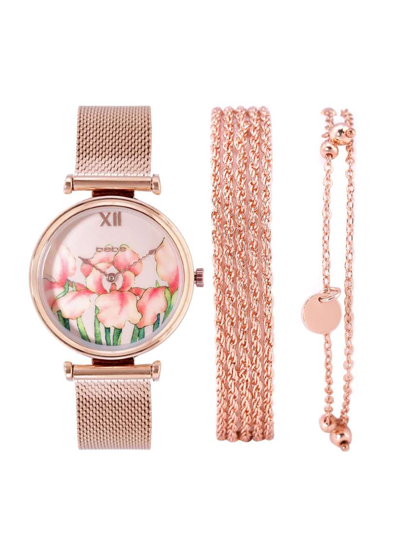 Bebe watch and bracelet set clearance