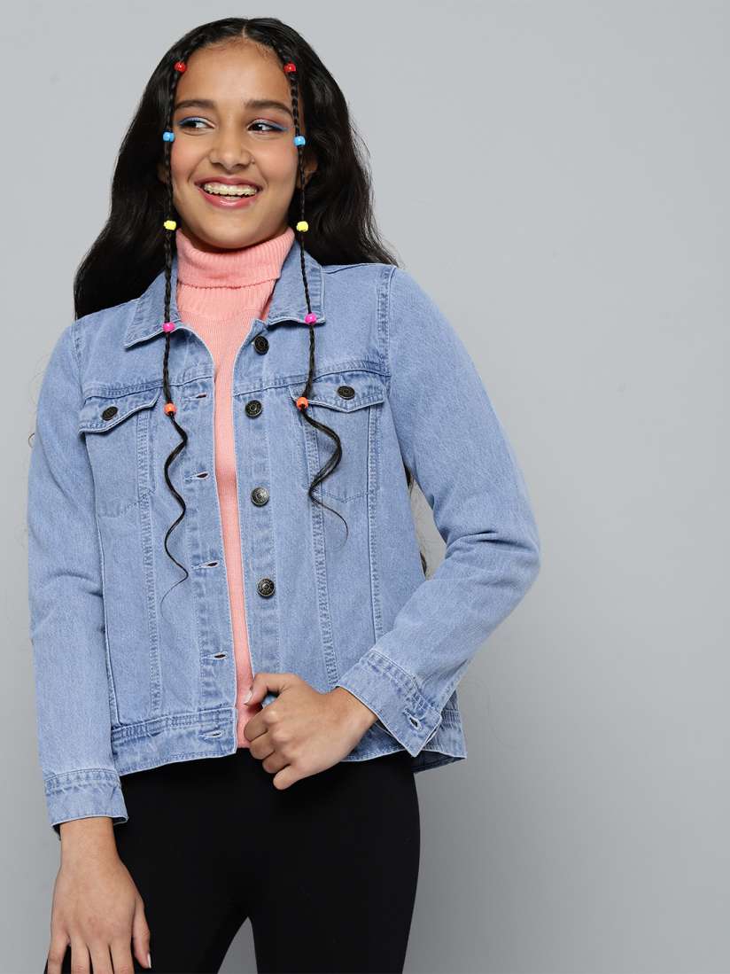 Justice jean jacket store