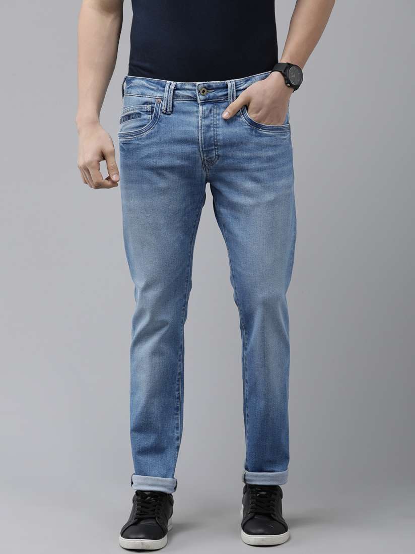 Buy Pepe Jeans Men Blue Light Fade Stretchable Jeans Jeans for Men 19527434 Myntra
