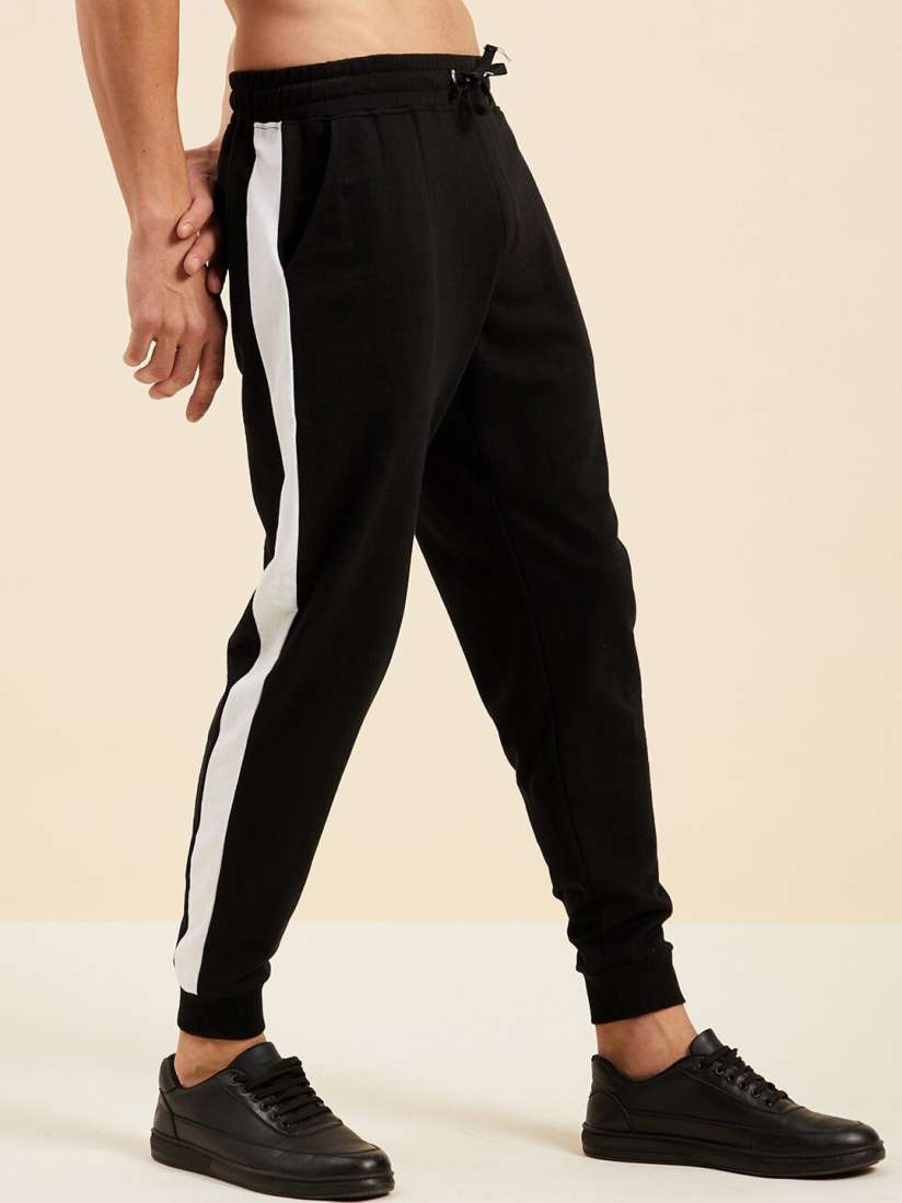 Buy MASCLN SASSAFRAS Men Black Solid Relaxed Fit Track Pants Track Pants for Men 19532534 Myntra