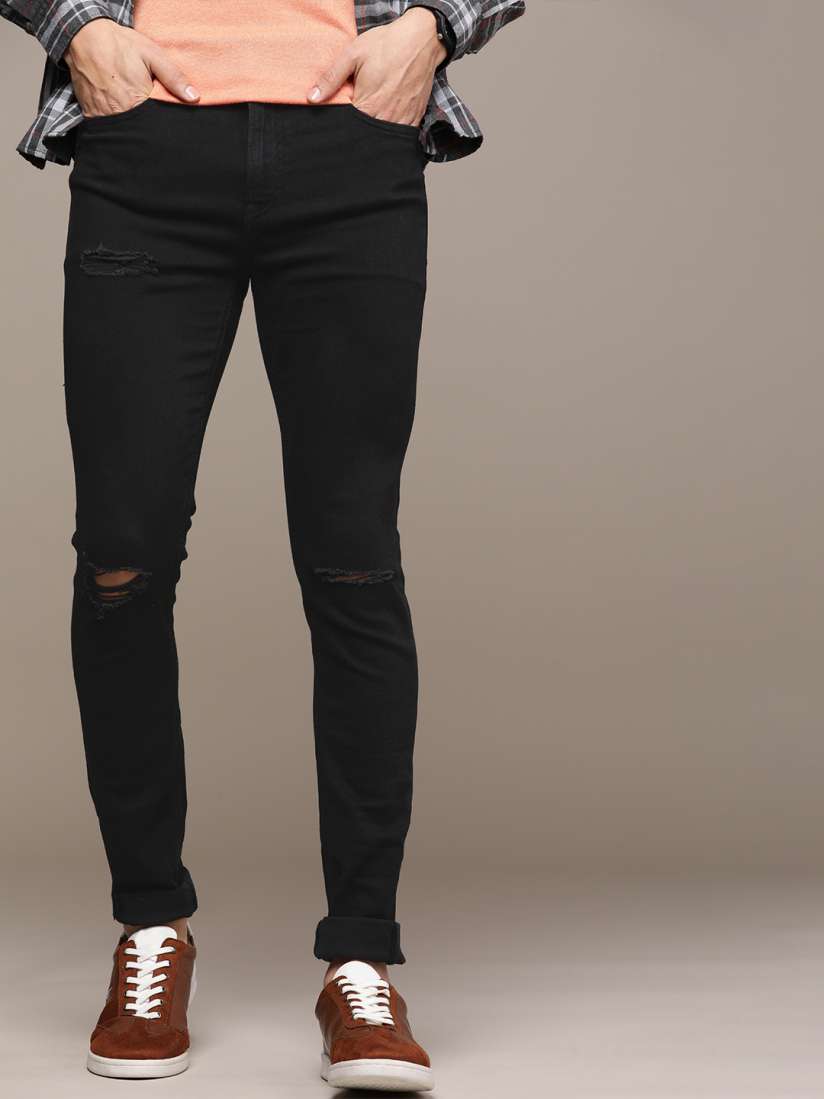 Black jeans men myntra clearance