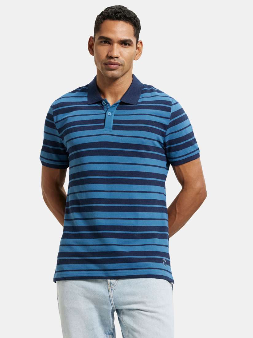 Buy Jockey Super Combed Cotton Rich Striped Half Sleeve Polo T shirt US93 Tshirts for Men 19534914 Myntra