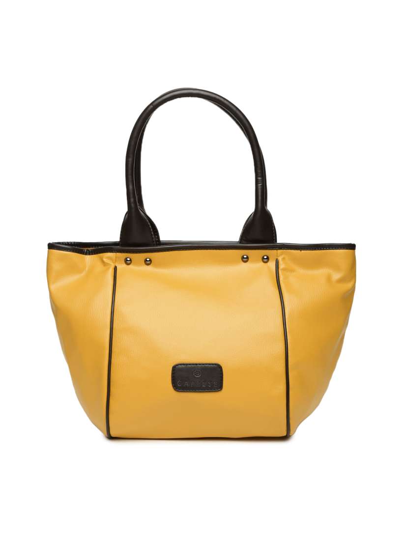 Buy Caprese Mustard Yellow Solid Shoulder Bag Handbags for Women 1954485 Myntra