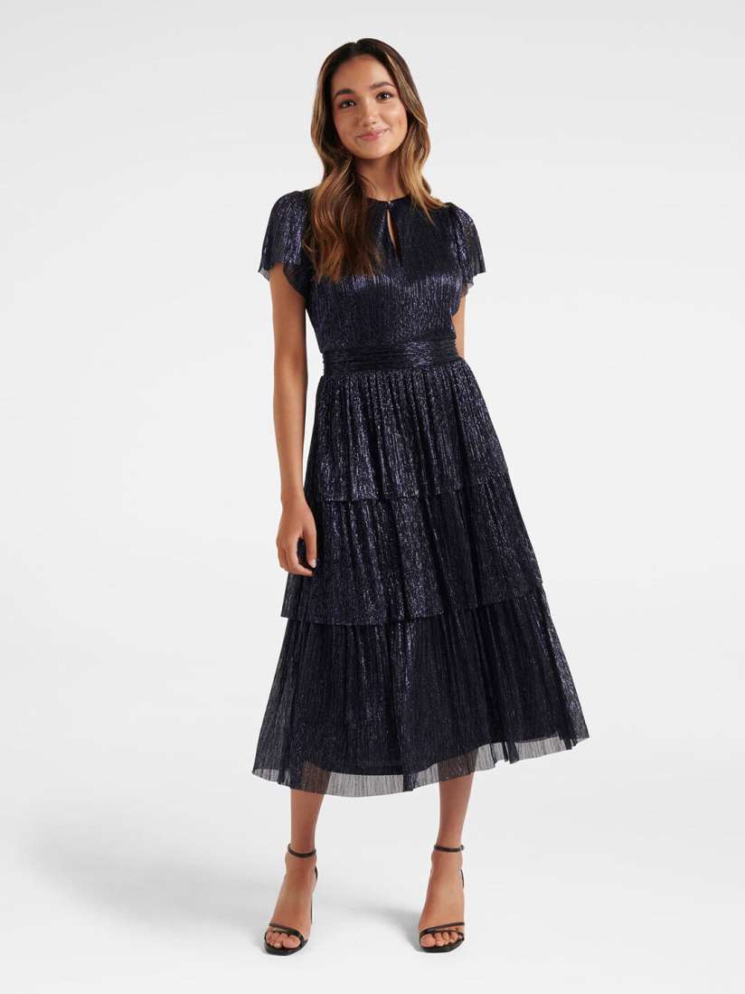 Buy Forever New Women Navy Blue Tiered Midi Dress Dresses for Women 19545434 Myntra