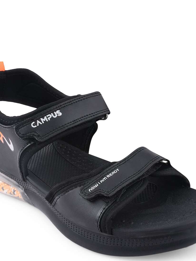 Buy Campus Men Black Orange Coloured Solid Sports Sandals Sandals for Men 19548078 Myntra