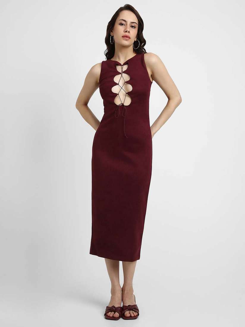 Forever 21 Rust Dress Buy Forever 21 Rust A-Line Fit Dress For