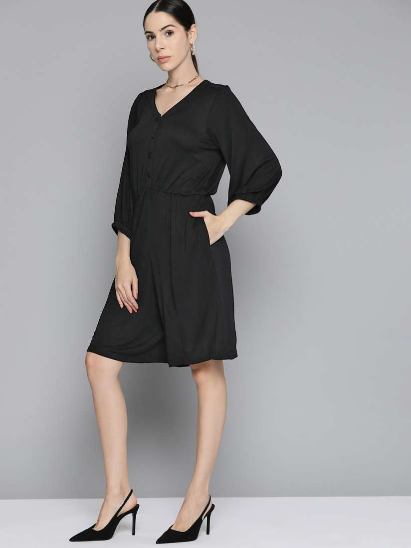 Knee length jumpsuit deals