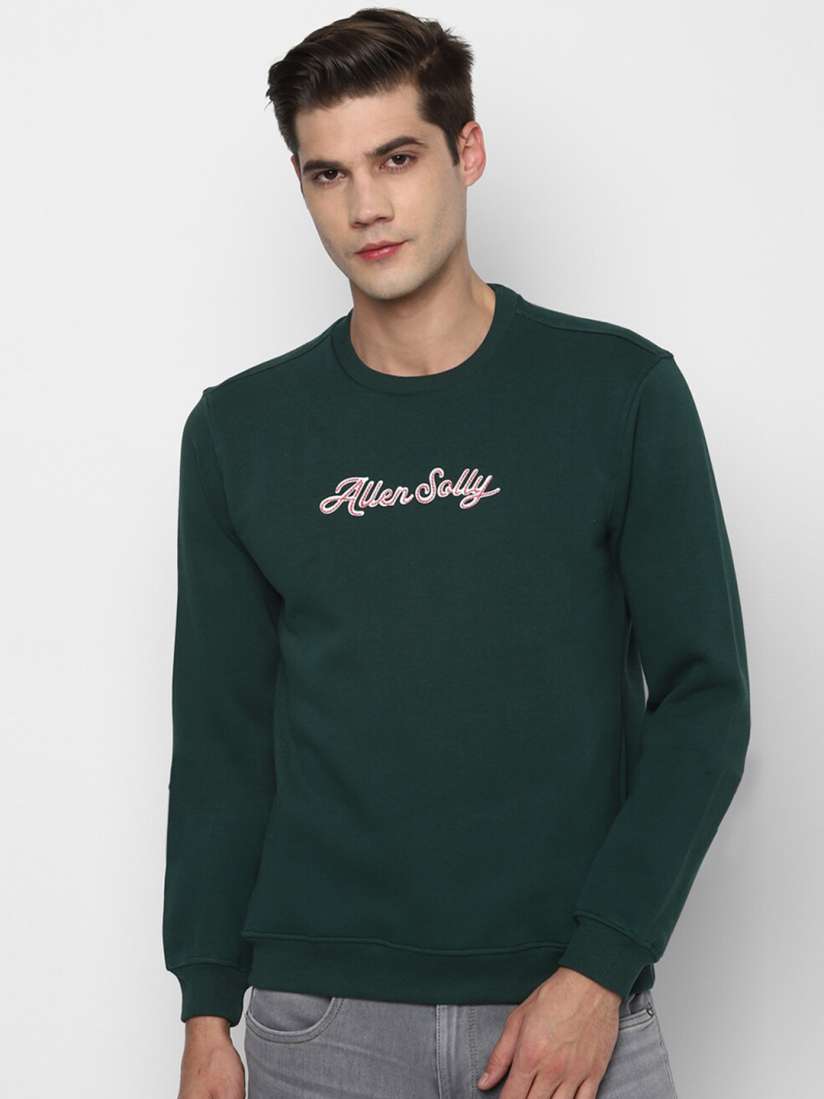 Allen solly green sweatshirt online