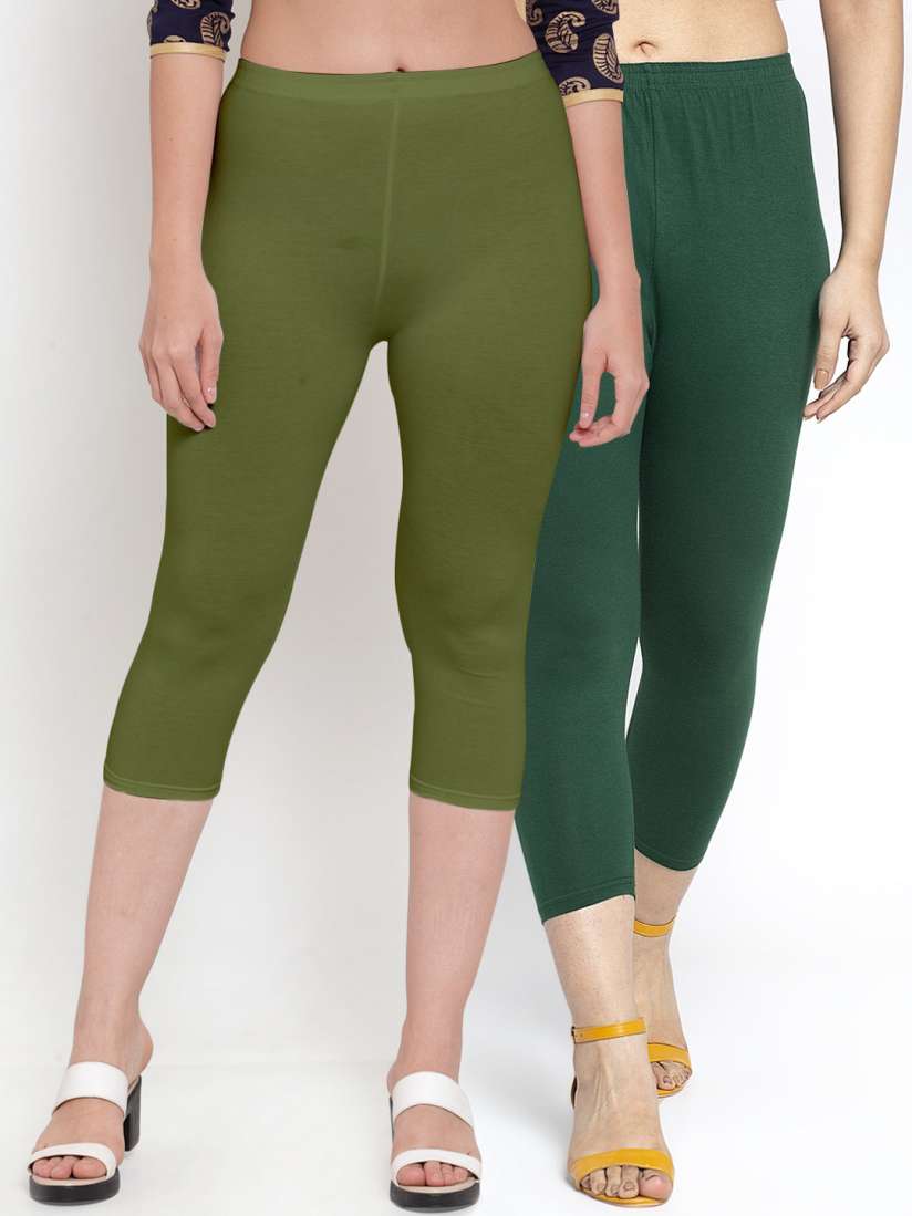 Green capris best sale
