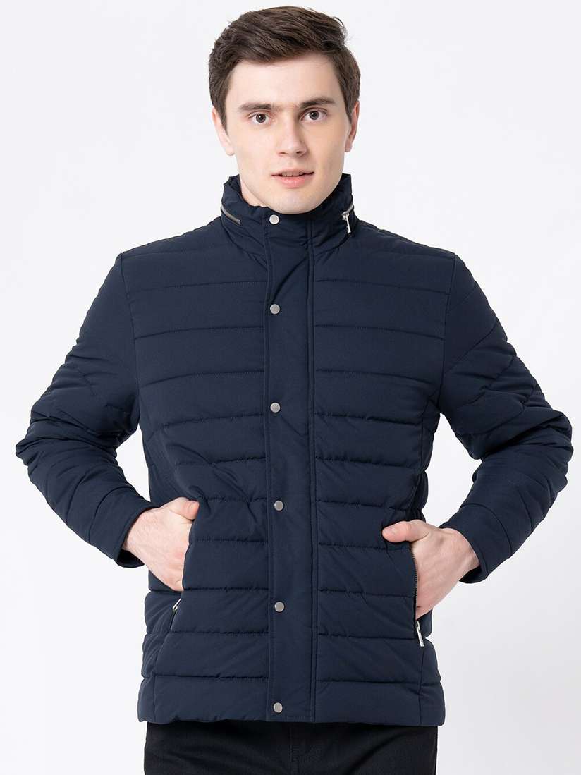 Redtape Padded Stand Collar Puffer Jacket Buy Red Tape Men Navy
